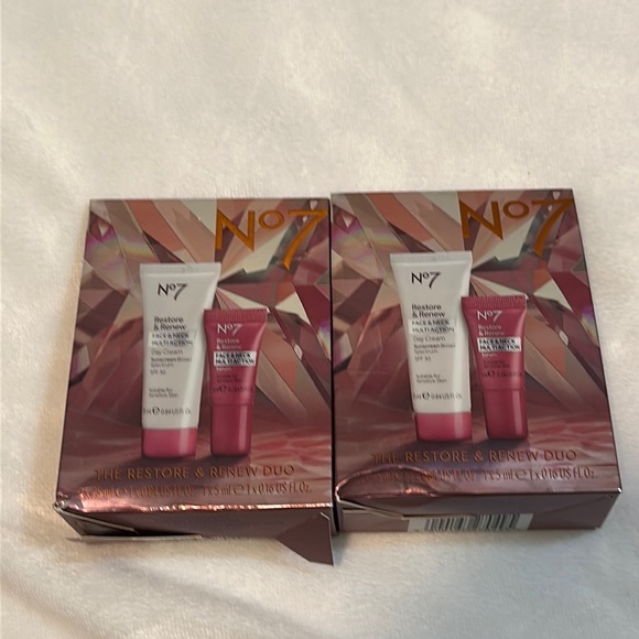 no. 7 Other - 😊 NEW No.7 Bundle of 2 Restore & Renew Face & Neck Multi Action Duos
